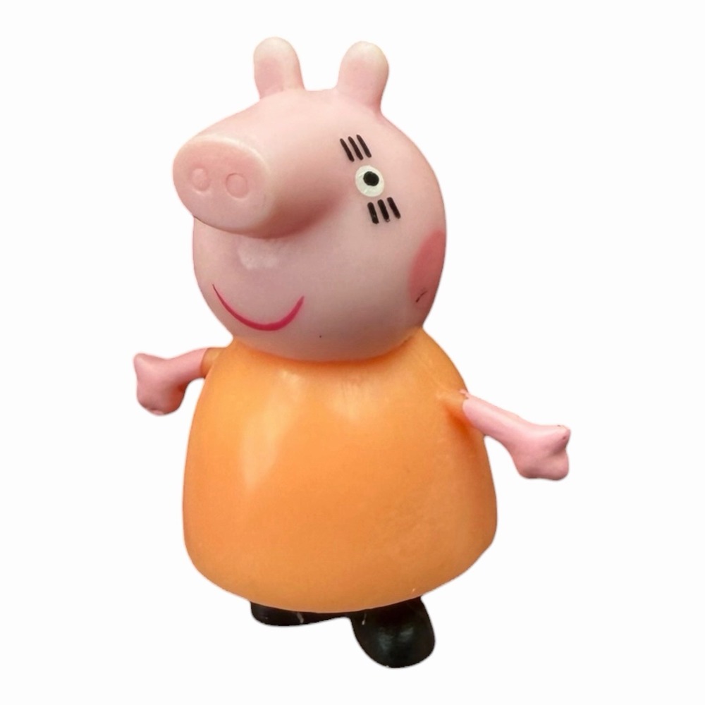 Peppa Pig Toy Figure Orange Dress Pink Plastic Collectible Character